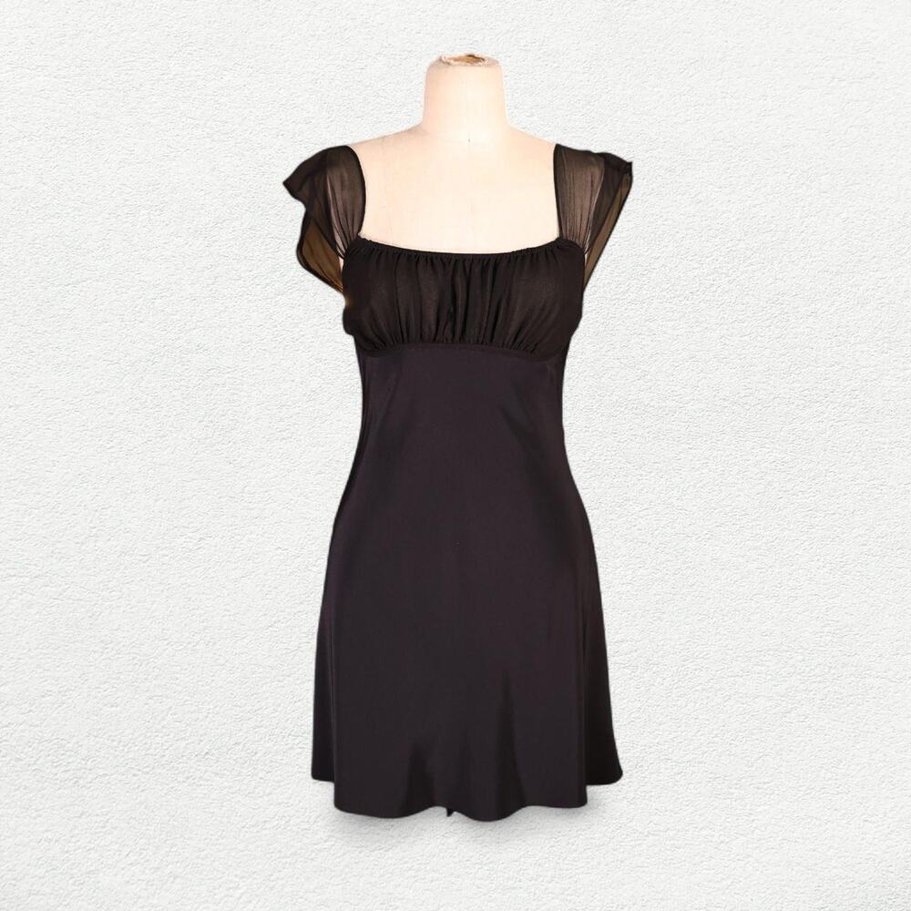 Realisation Par Lea Silk Mini Dress in Black
